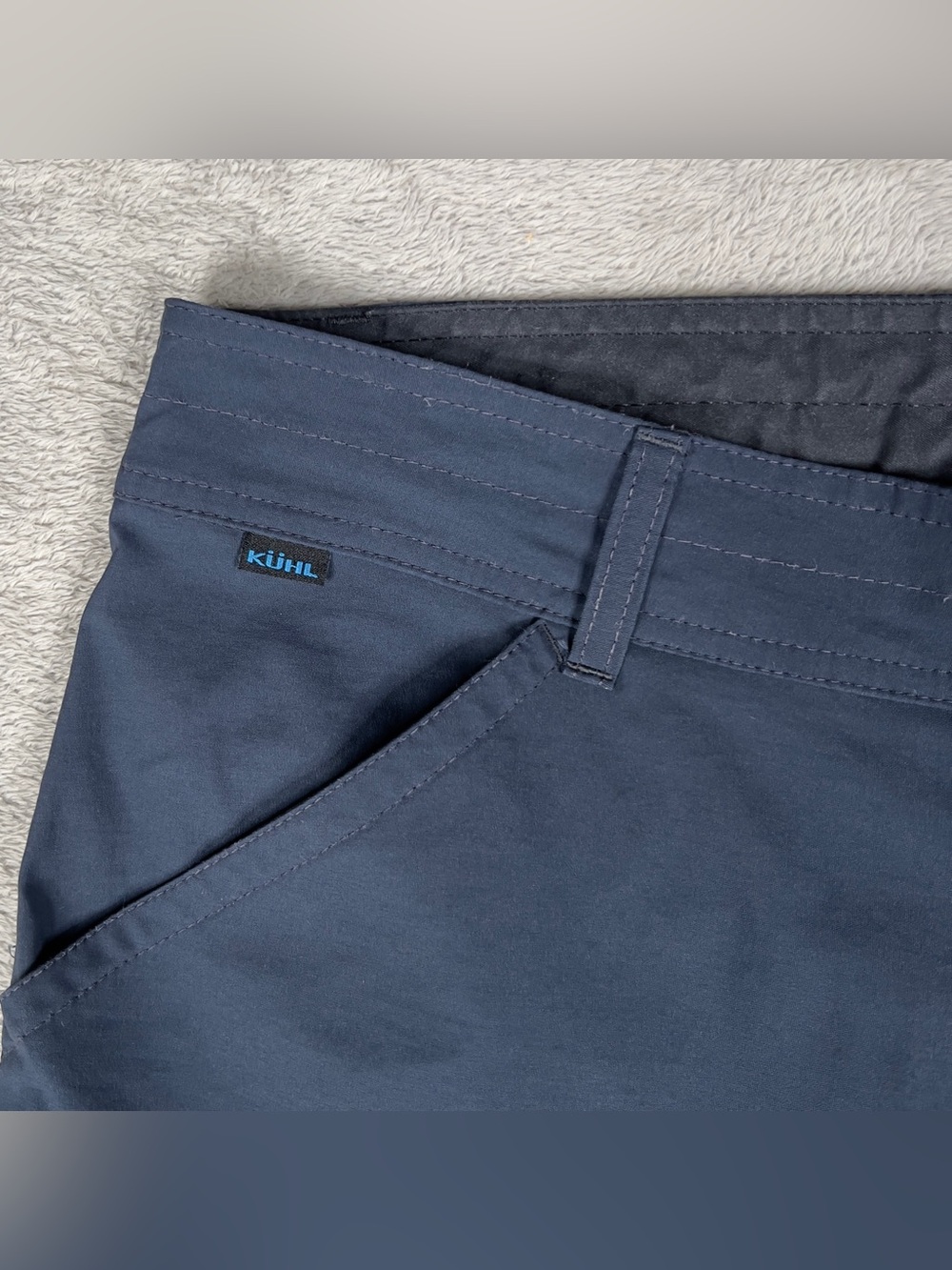Kuhl Renegade Shorts Men's 33 Blue Cargo Technical Hiking Outdoor 10" 5121 - Picture 2 of 11